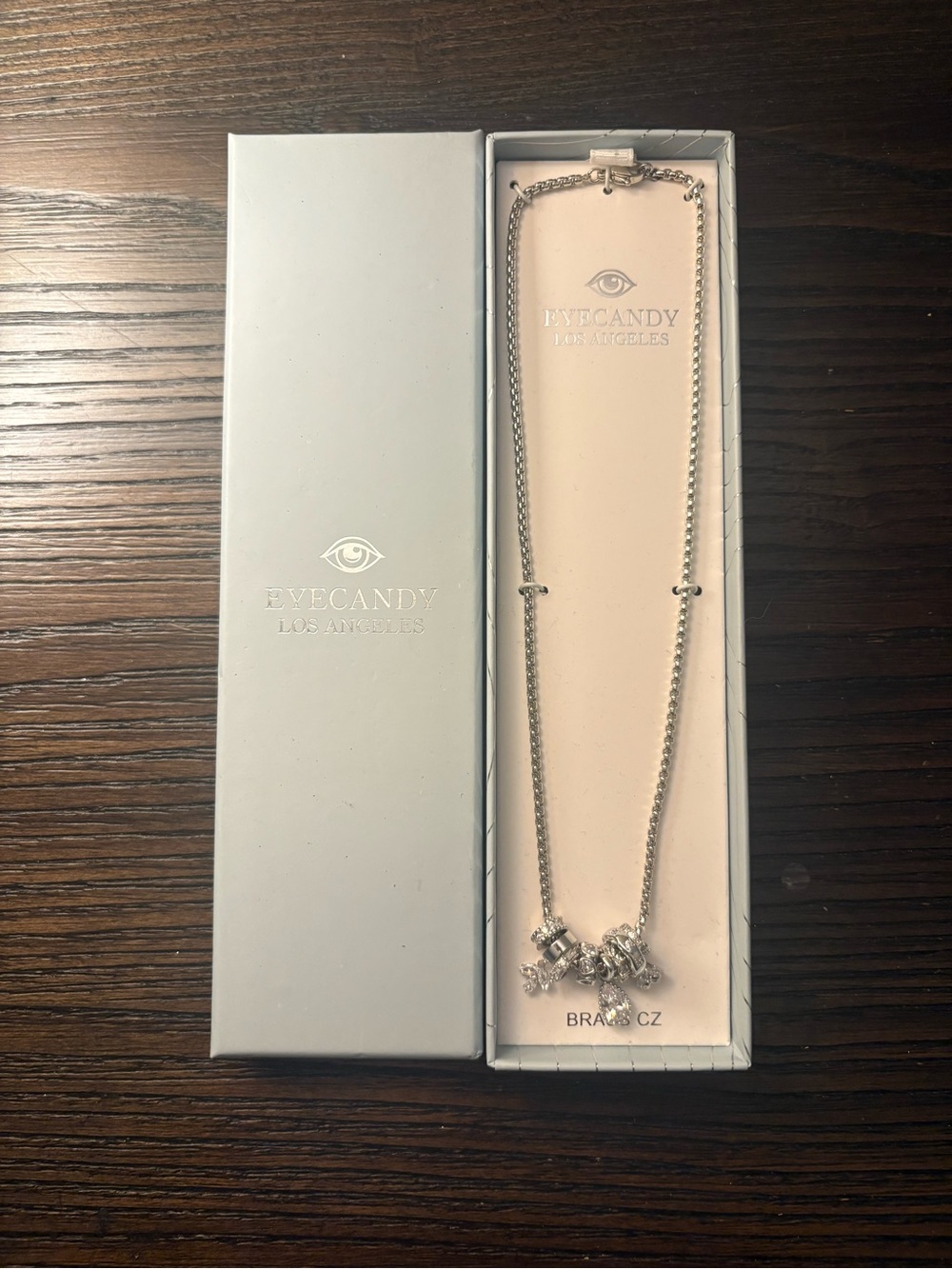 NEW Eye Candy Silver Charm Necklace